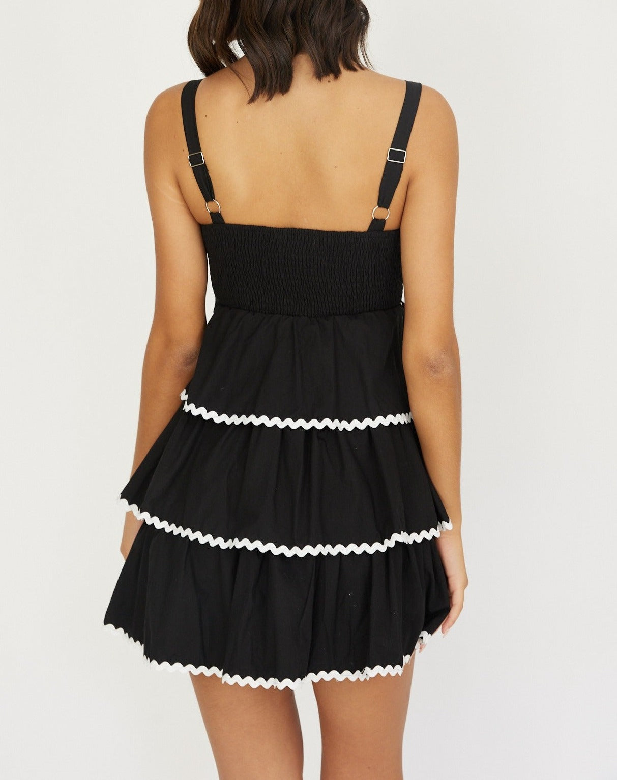 Black Tiered Mini Dress