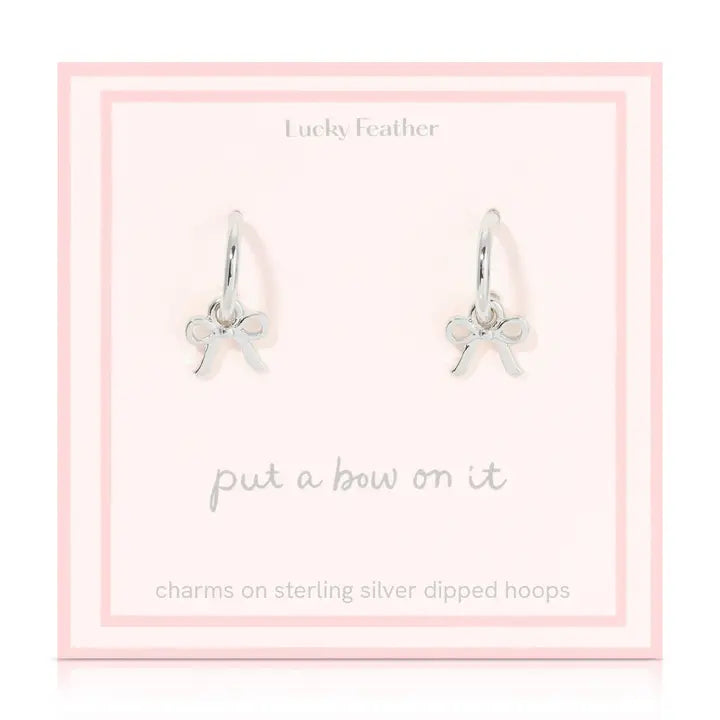 Beautiful Bows - Bow Charm Hoops