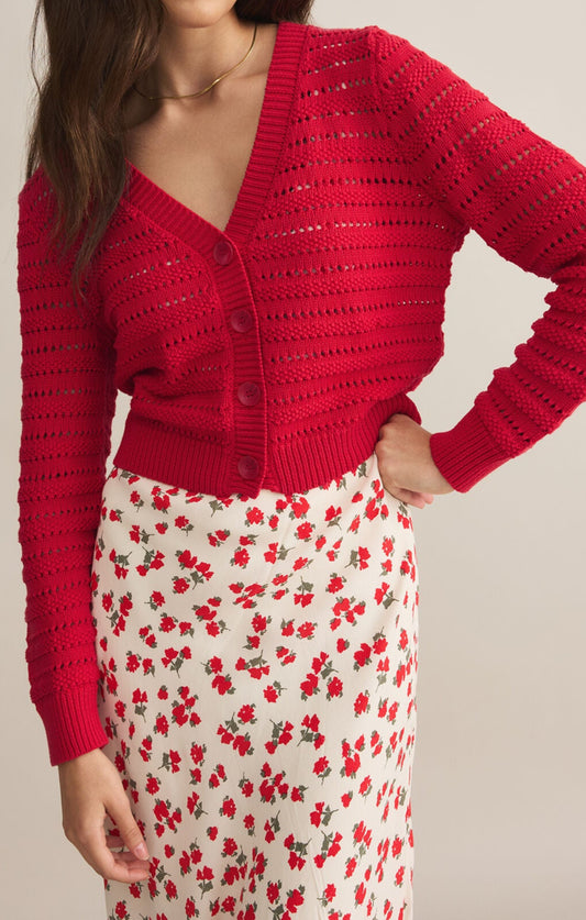 Romance Cardigan - Cherry