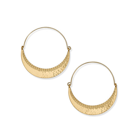 Palm Canyon Large Hoop Earrings - Brazos Avenue Market 