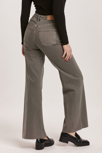 Dear John Fiona HIgh Rise Wide Leg Jeans - Graphite