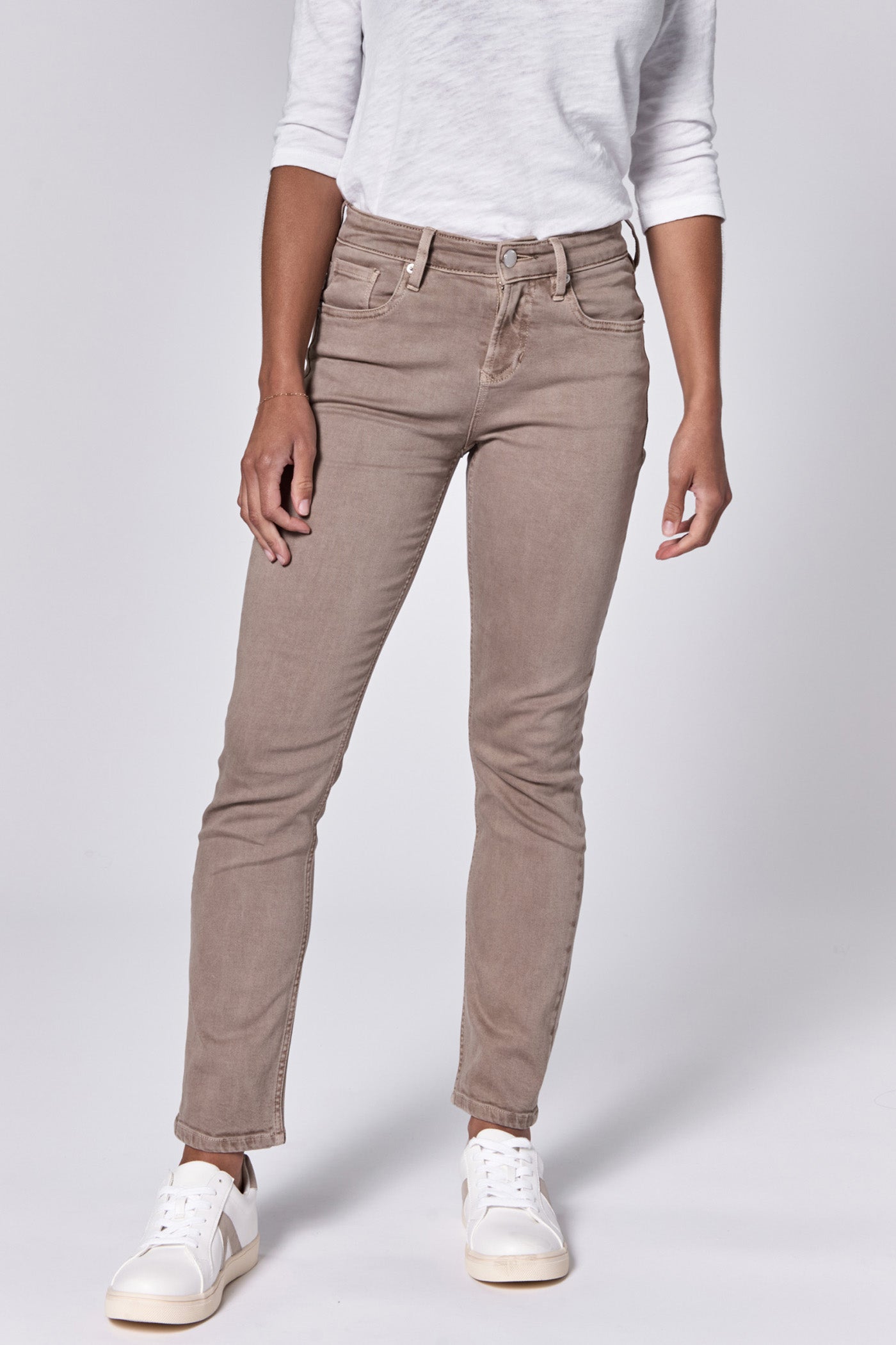 Blaire High Rise Slim Straight Jeans - Mink