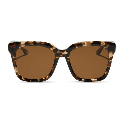 Meredith  Espresso Tortoise Brown Polarized Sunglasses - Brazos Avenue Market 