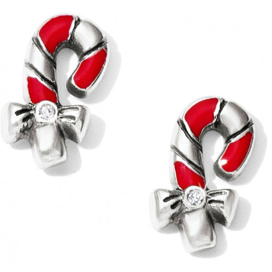 Christmas Candy Cane Mini Post Earrings - Brazos Avenue Market 